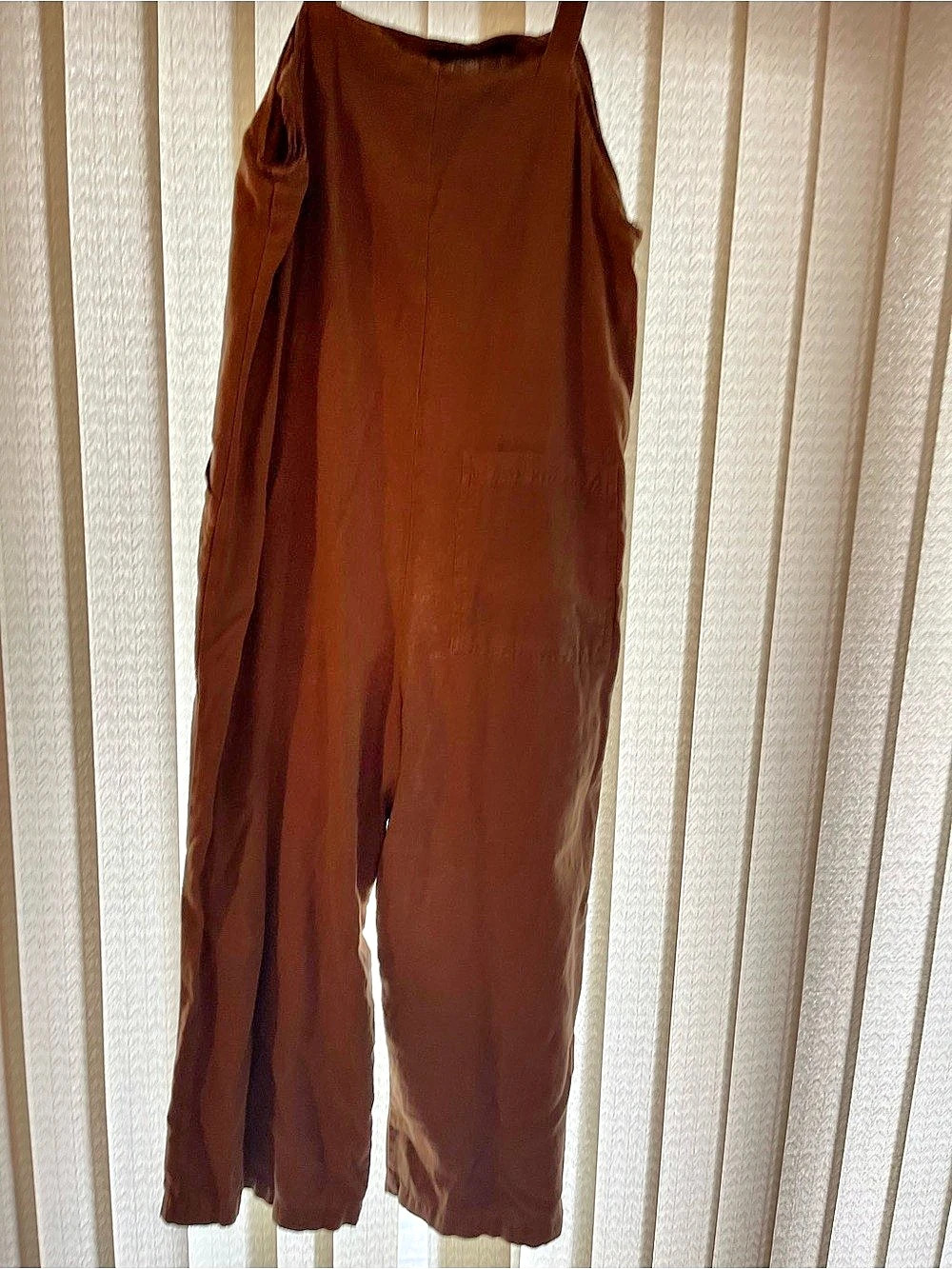 Universal Thread Linen Blend Sleeveless Jumpsuit Brown XS